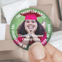 差出人住所、学年、写真卒業