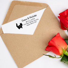 差出人住所、猫とカップルで。 ラバースタンプ