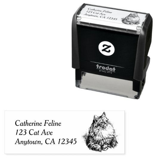 差出人住所(猫) セルフインキングスタンプ (インサイチュ)