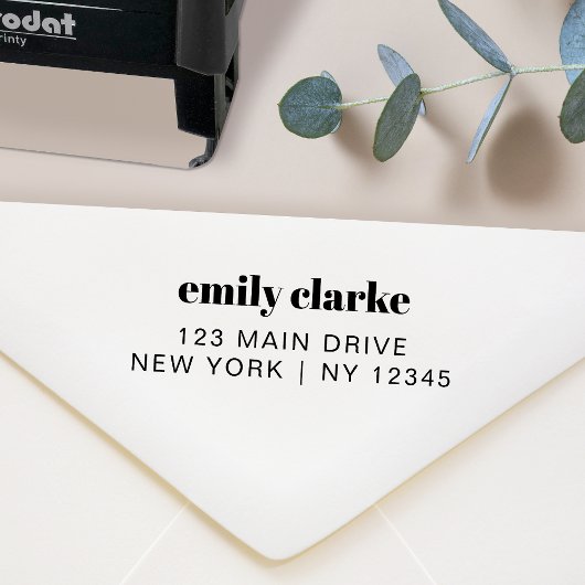 差出人住所 |非公式ミニマルモダンレトロ セルフインキングスタンプ