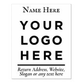 差出人住所Webサイトあなたのビジネスロゴのカスタム ラバースタンプ (インプリント)