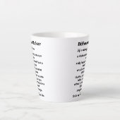 差分メーカーの定感動的義 カフェラテマグ (正面)