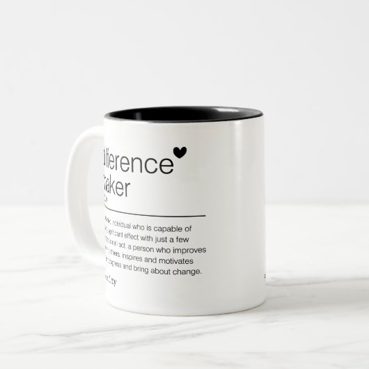 差分メーカー評価ギフト先生感謝していY ツートーンマグカップ (正面左)