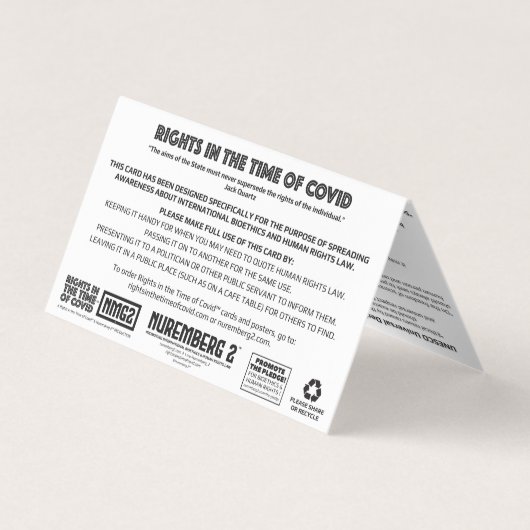 「差別なし」人権情報カード 名刺 (裏面)