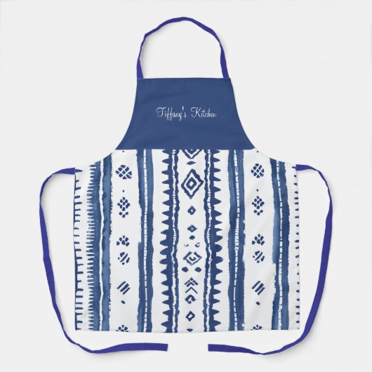 差子白と青 エプロン (正面)