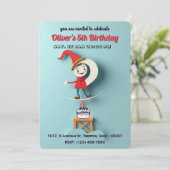 差引法誕生日 パーソナライズされた 招待状 (スタンド正面)