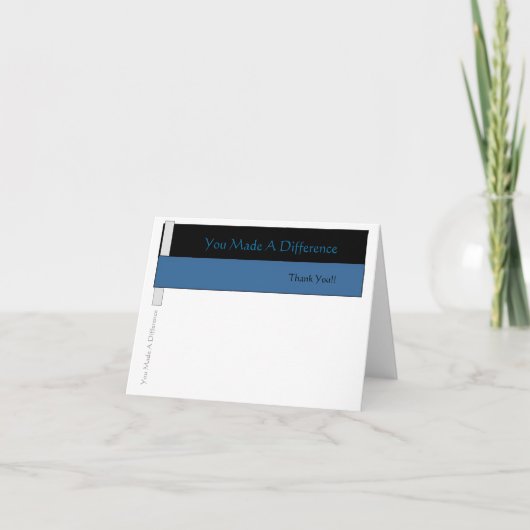 差手形カードを作成した サンキューカード (正面)