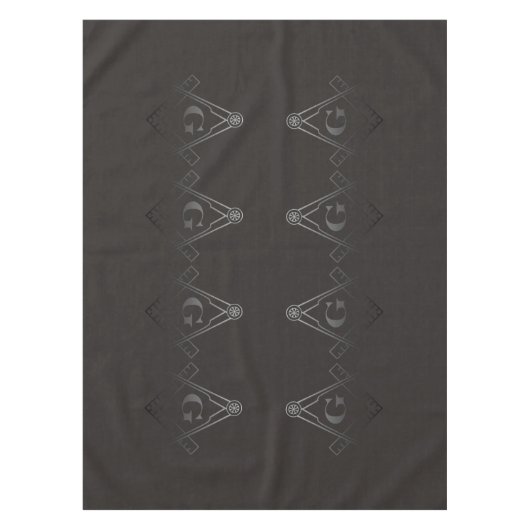 差込みGが付いている正方形そしてコンパス テーブルクロス (正面)