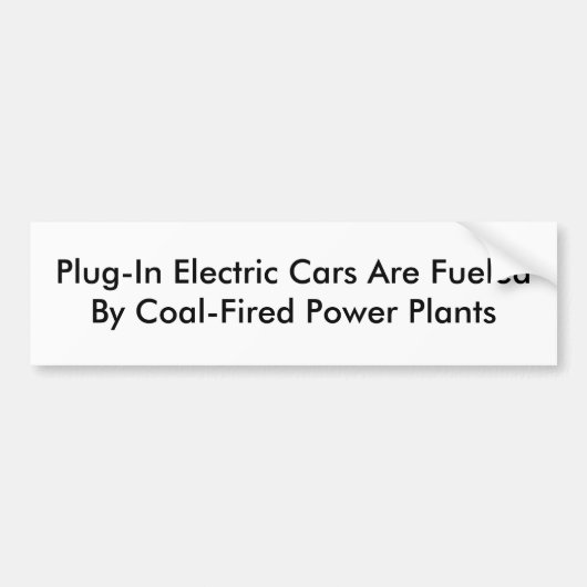 差込式の電気自動車 バンパーステッカー (正面)