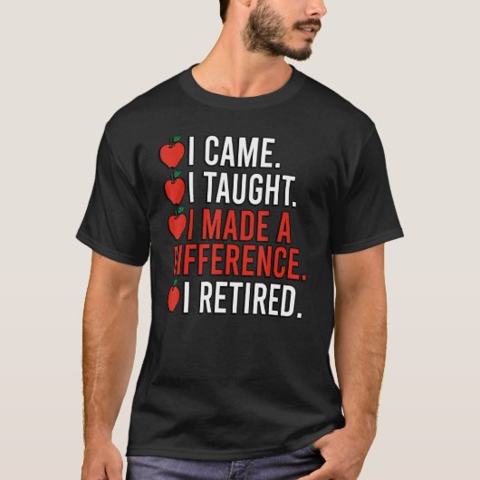 差額を生み出し退職した先生退職1 Tシャツ (正面)