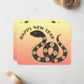 巳年のノートカード & 2025カレンダー ノートカード (正面/裏面インサイチュ)