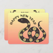 巳年のノートカード & 2025カレンダー ノートカード (正面/裏面)