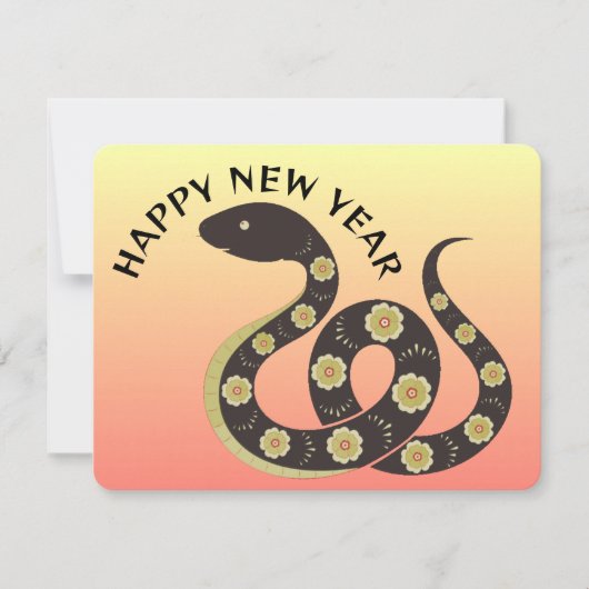 巳年のノートカード & 2025カレンダー ノートカード (正面)