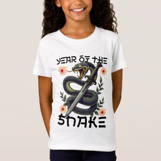 巳年の干支 中国の新年 Tシャツ (正面)