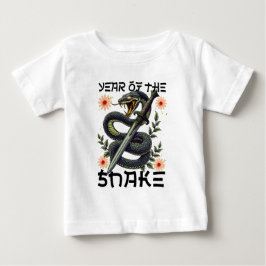 巳年の干支 新年 ベビーTシャツ