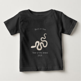 巳年生まれ ブラック ベビーTシャツ