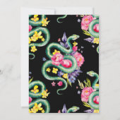 巳年 花の年 | ベビーシャワー招待状 招待状 (裏面)