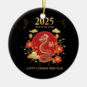 巳年 2025年旧正月 中国の新年 セラミックオーナメント