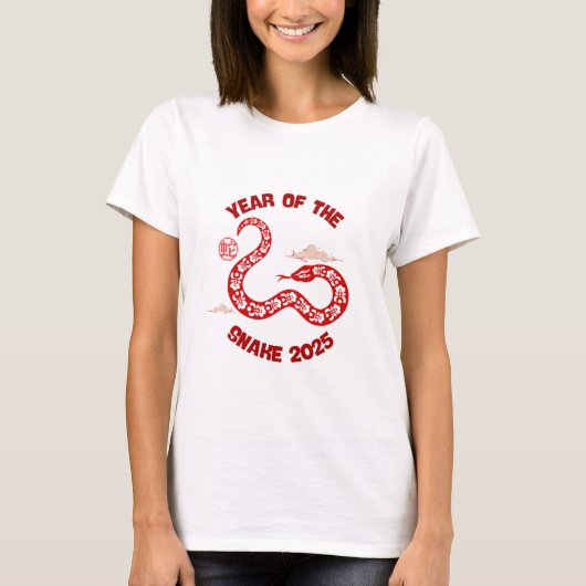 巳年 2025 赤 Tシャツ (正面)