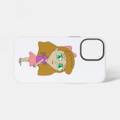 巻きチビ（小さくかわいく書いた感じ） iPhoneケース (裏面横)