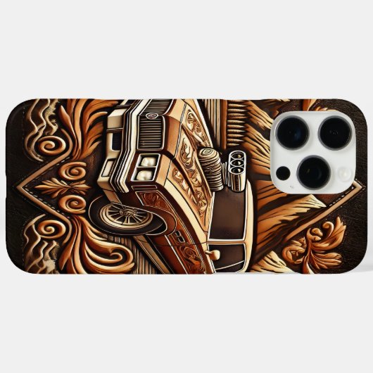 巻き上げクラシック路のフードスクープ Case-Mate iPhoneケース (裏面 (横))