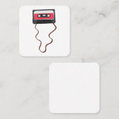 巻き取り式カセットテープ混合テープレトロヴィンテージ スクエア名刺 (正面/裏面)