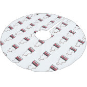 巻き取り式カセットテープ混合テープレトロヴィンテージ ブラッシュドポリエステルツリースカート (アングル)