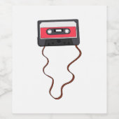 巻き取り式カセットテープ混合テープレトロヴィンテージ ワインラベル (シングルラベル)