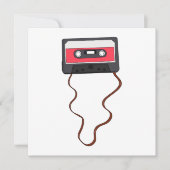 巻き取り式カセットテープ混合テープレトロヴィンテージ 招待状 (正面)