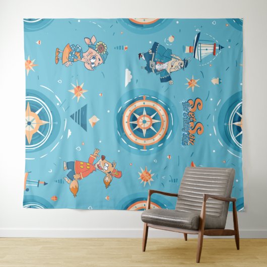 巻き取り用におもしろい帆を張る タペストリー (インサイチュ(横))