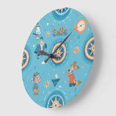 巻き取り用におもしろい帆を張る ラージ壁時計 (傾斜)