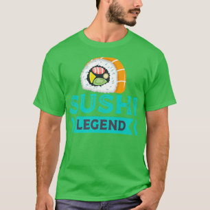 巻き寿司食べの生魚アジアsus tシャツ