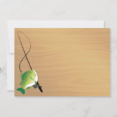 巻き枠のよいタイムの魚釣りのテーマのパーティの招待状 招待状 (裏面)