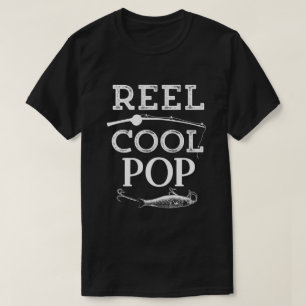 巻き枠のカッコいいの破裂音のおもしろいな魚釣りのしゃれの祖父メンズ Tシャツ
