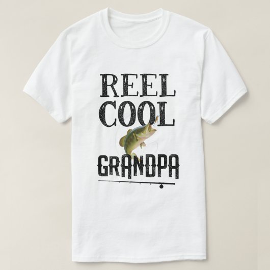 巻き枠のクールな祖父のおもしろいな魚釣りのしゃれの祖父メンズ Tシャツ (デザイン正面)