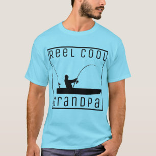 巻き枠のクールな魚釣りの祖父 Tシャツ
