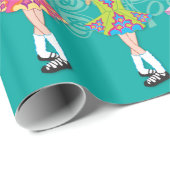 巻き枠のプリンセスの光沢のある包装紙 ラッピングペーパー (ロールコーナー)