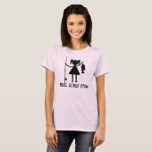 巻き枠の女の子の魚 Tシャツ (正面フル)