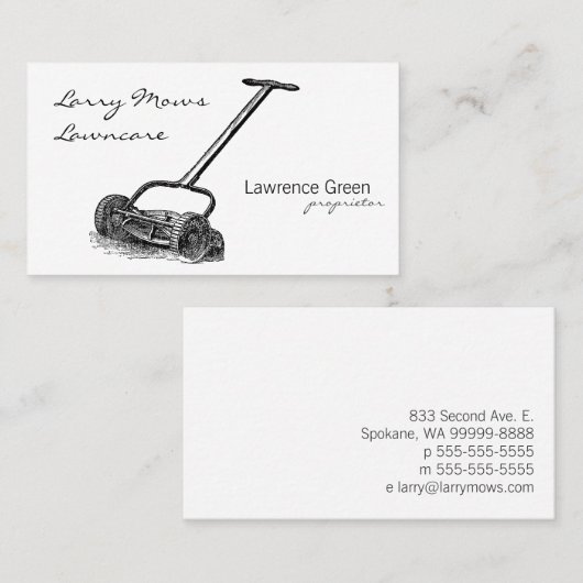 巻き枠の芝刈り機 名刺 (正面/裏面)