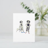 巻き毛で描かれた2人の女性 ポストカード (スタンド正面)