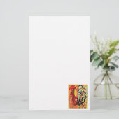 巻き毛のオンドリ 便箋 (スタンド正面)