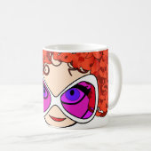 巻き毛のスー コーヒーマグカップ (正面右)