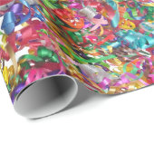 巻き毛のリボンの包装紙 ラッピングペーパー (ロールコーナー)