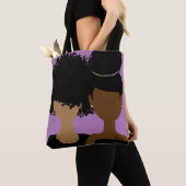 巻き毛の女の子の姉妹のトートバック トートバッグ (クローズアップ)