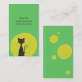 巻き毛の子猫及び月のテレホンカード コーリングカード (正面/裏面)