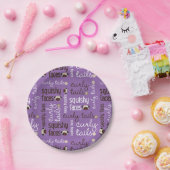 巻き毛の尾Squishy顔のおもしろいのタイプデザインのパーティー ペーパープレート (パーティー)