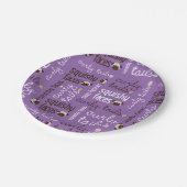 巻き毛の尾Squishy顔のおもしろいのタイプデザインのパーティー ペーパープレート (アングル)