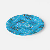 巻き毛の尾Squishy顔のパグのパーティー ペーパープレート (アングル)