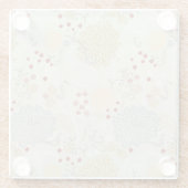 巻き毛の庭を表示するパターン ガラスコースター (裏面)