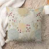 巻き毛の庭を表示するパターン クッション (ブランケット)